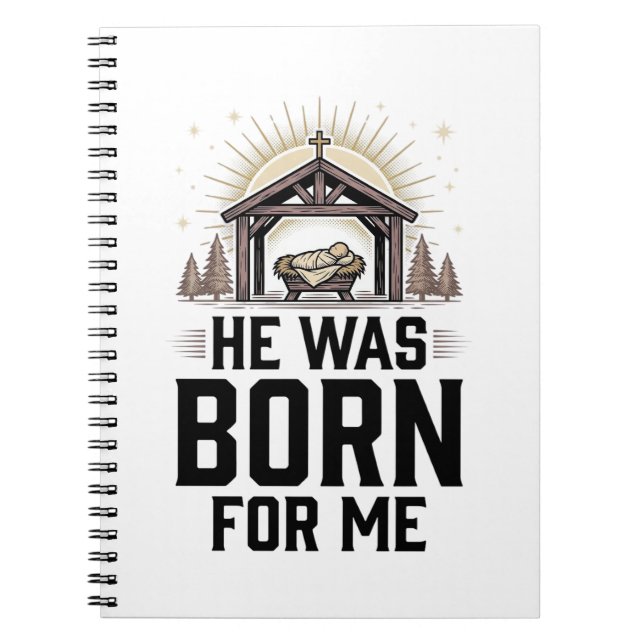 Cuaderno Natividad Cristiana Él Nació Para Mí (Frente)