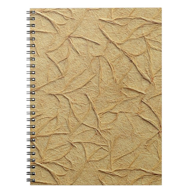 Cuaderno Natural Handmade Paper Texture in Warm Beige (Frente)
