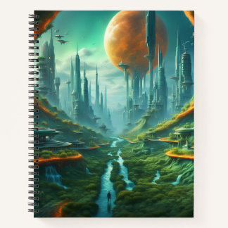 Cuaderno Naturaleza alienígena y arte de ciencia ficción fu