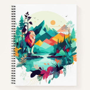 Cuaderno Naturaleza animal de la vida salvaje de los leones
