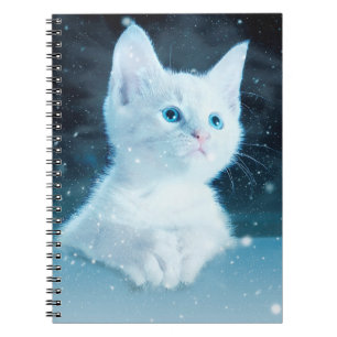 Cuaderno Naturaleza animal del arte de la nieve del gato