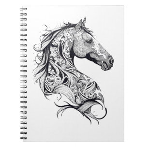 Cuaderno Naturaleza animal silvestre caballo Ilustracion ar