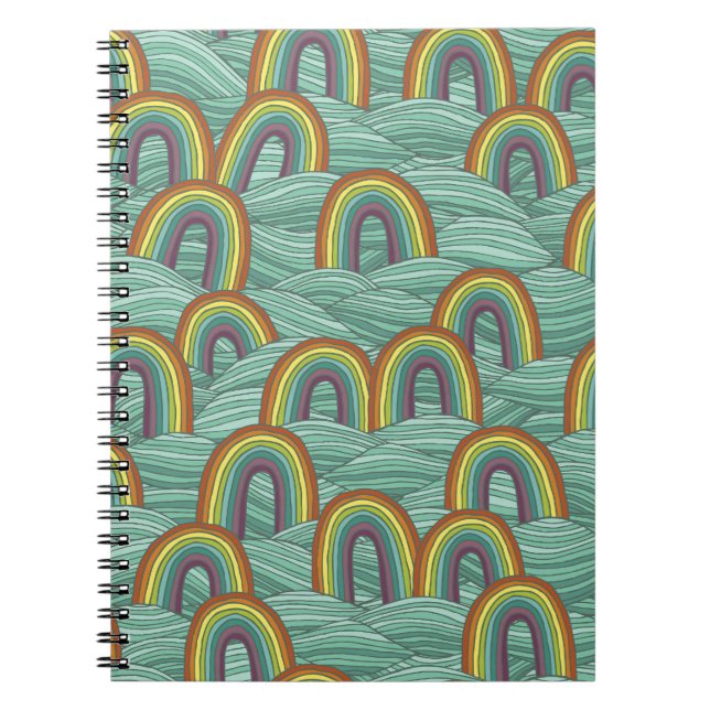 Cuaderno Naturaleza arcoiris: composición de cosecha manual (Frente)