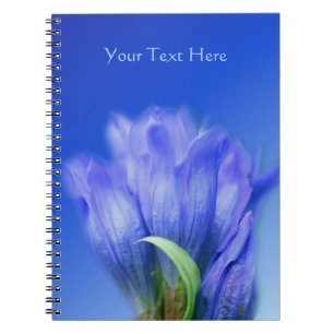 Cuaderno Naturaleza azul de las flores gentianas