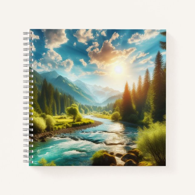 Cuaderno Naturaleza con río (Anverso)