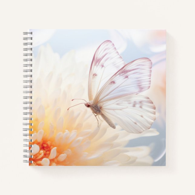 Cuaderno Naturaleza de la flor de mariposa Serene Tranquilo (Anverso)