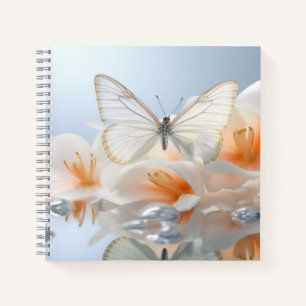 Cuaderno Naturaleza de la flor de mariposa Serene Tranquilo