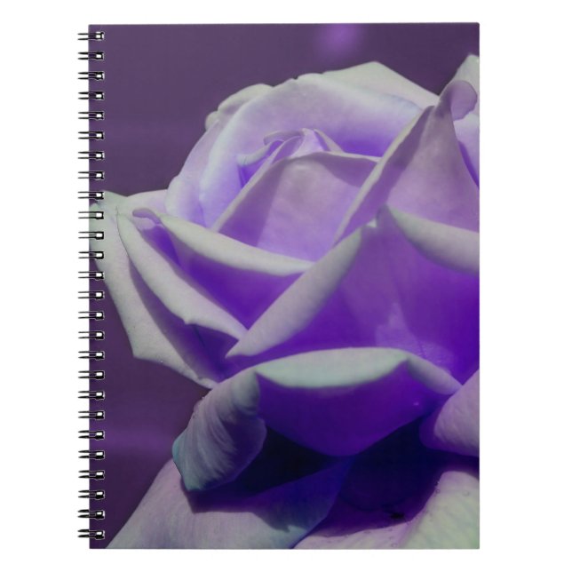 Cuaderno Naturaleza de la flor morada Rosa (Frente)
