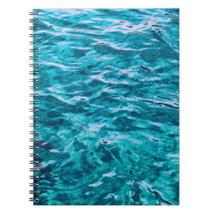 Cuaderno Naturaleza de la textura marina del océano acuátic