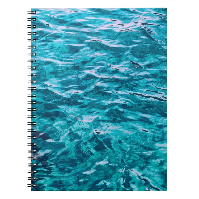 Cuaderno Naturaleza de la textura marina del océano acuátic (Frente)