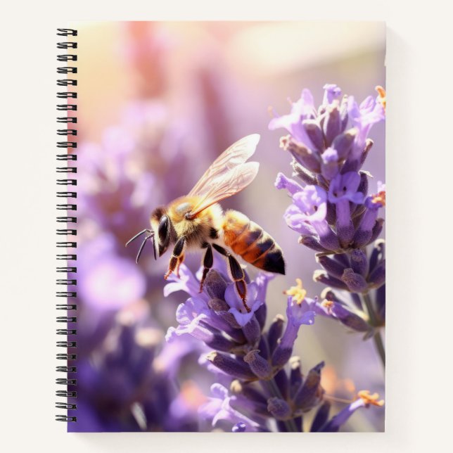Cuaderno Naturaleza de las flores de abeja Serene Tranquili (Anverso)