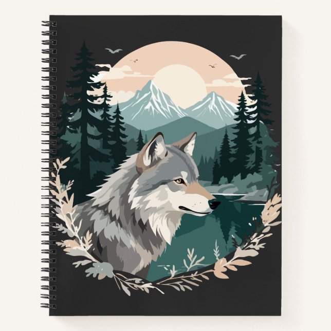 Cuaderno Naturaleza de los animales salvajes de Wolf (Anverso)