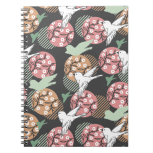 Cuaderno Naturaleza de primavera geométrica y arte de patró