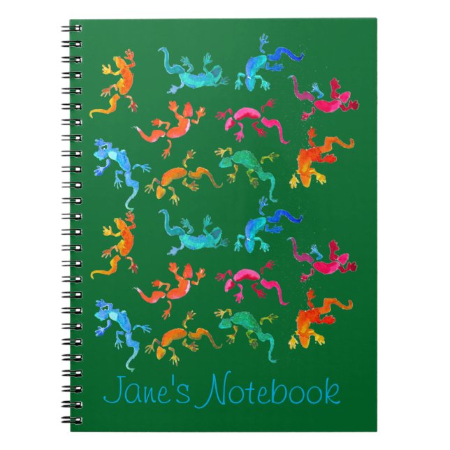 Cuaderno Naturaleza ecológica de gecko de vida silvestre (Frente)