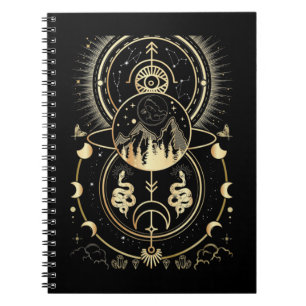 Cuaderno Naturaleza espiritual Luna Astrología Estrellas Se