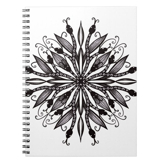 Cuaderno Naturaleza gótico Amor Negro Y Blanco (Frente)