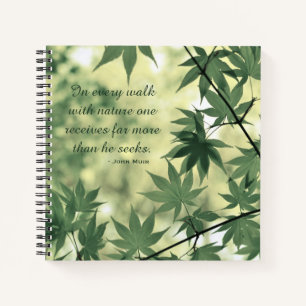 Cuaderno Naturaleza Inspiradora Cita de John Muir Botánica