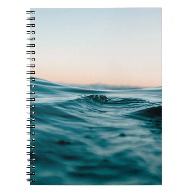 Cuaderno Naturaleza marina de la ola oceánica (Frente)