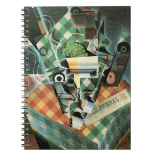 Cuaderno Naturaleza muerta con mantel a cuadros de Juan Gri