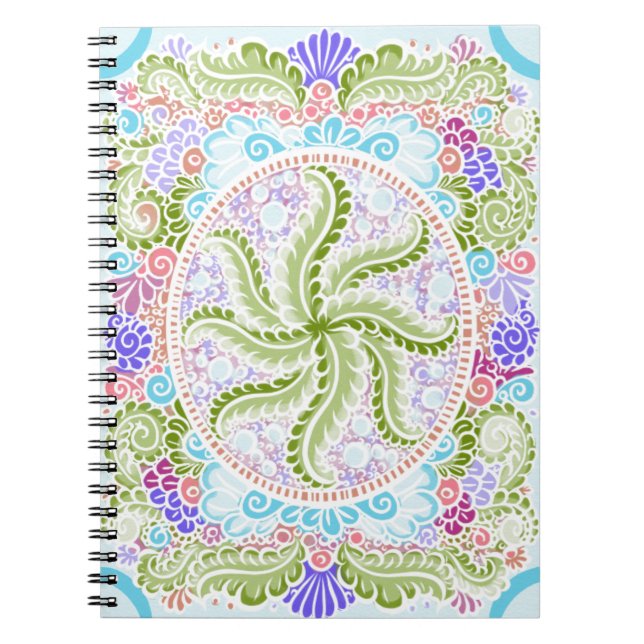 Cuaderno Naturaleza Pastel Mandala Art (Frente)