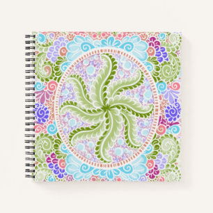 Cuaderno Naturaleza Pastel Mandala Art