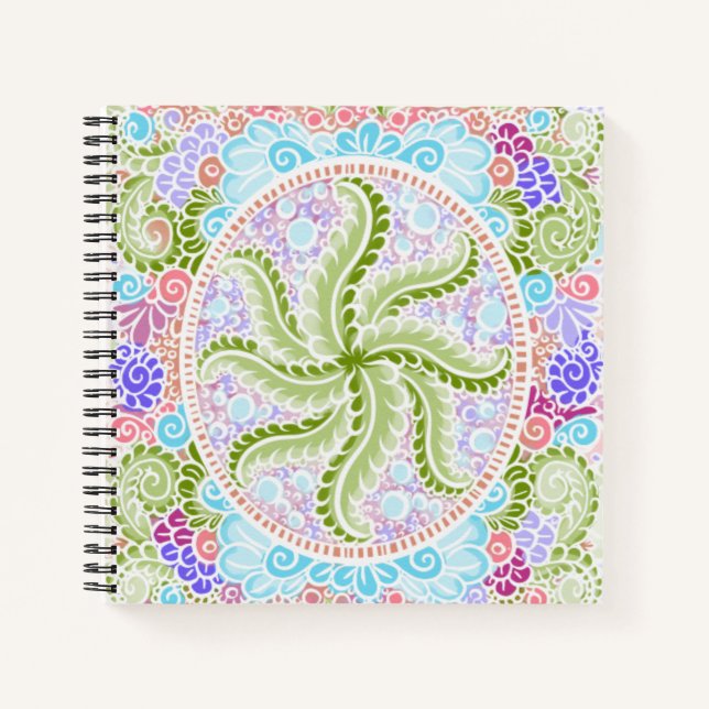 Cuaderno Naturaleza Pastel Mandala Art (Anverso)