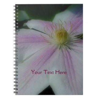 Cuaderno Naturaleza personalizada de la flor blanca Clemati
