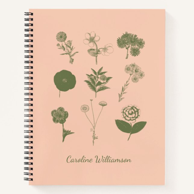 Cuaderno Naturaleza personalizada del Ilustracion botánico  (Anverso)