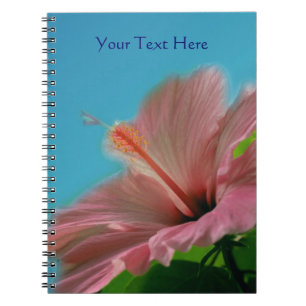 Cuaderno Naturaleza rosa de las flores de Hibiscus