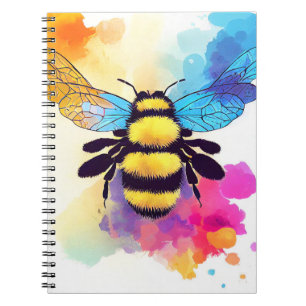 Cuaderno Naturaleza salvaje de Bee Color animal Pintura de 