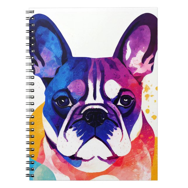 Cuaderno Naturaleza salvaje del perro Bulldog francés Pintu (Frente)