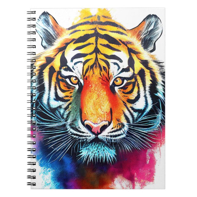 Cuaderno Naturaleza salvaje del tigre Color de los animales (Frente)