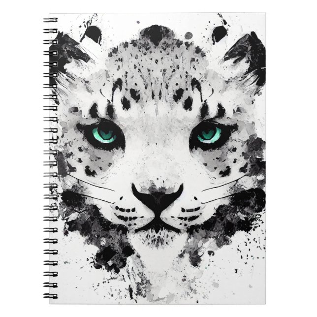Cuaderno Naturaleza salvaje Leopardo de la nieve Color anim (Frente)