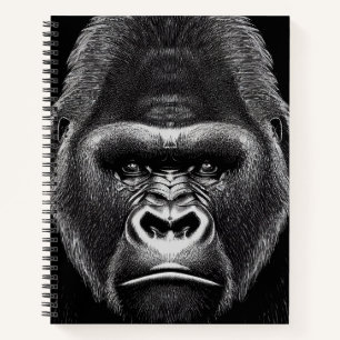 Cuaderno Naturaleza silvestre Gorilla Ape Ilustracion anima