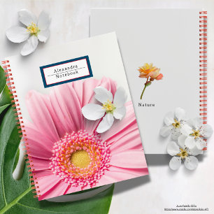 Cuaderno Naturaleza y flores Monogramado l Rosa