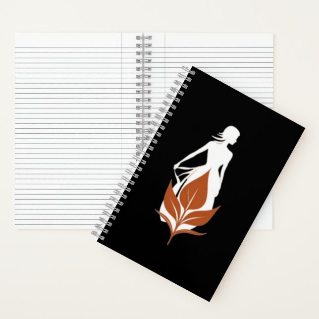 Cuaderno Nature and Woman Silhouette Elegant Feminine Art  (Interior)