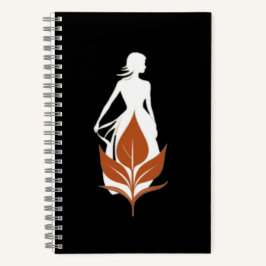 Cuaderno Nature and Woman Silhouette Elegant Feminine Art