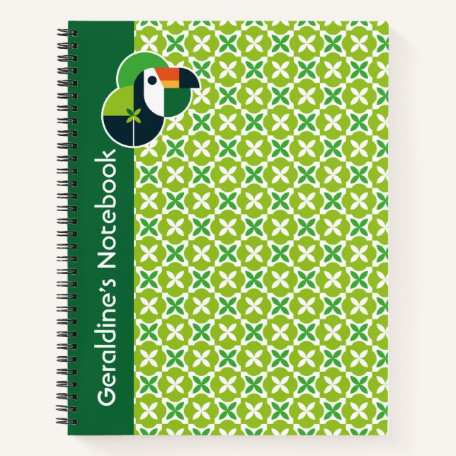 Cuaderno Nature Inspired Geometric Toucan for Bird Lovers (Anverso)