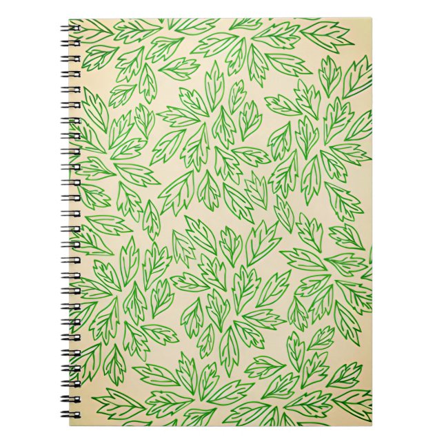 Cuaderno Nature-Inspired Leaf Pattern Notebook (Frente)