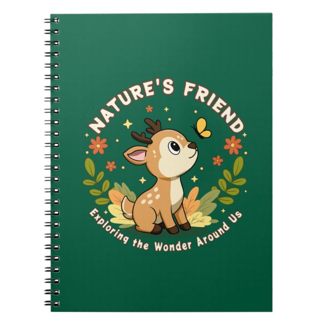 Cuaderno Nature's Friend Cute Fawn Woodland Animal (Frente)