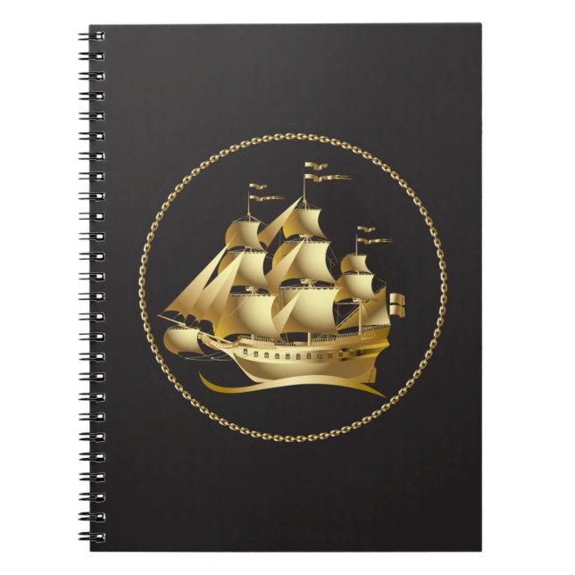 Cuaderno Náutica dorada (Frente)