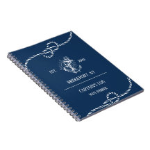 Nautical Anchor Navy con tiras azules