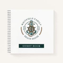 Cuaderno Nautical Beach House Nombre de familia Personaliza