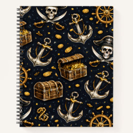 Cuaderno Nautical Pirate Pattern Notebook