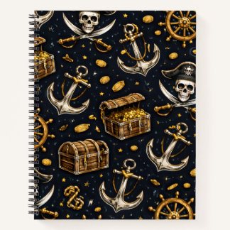Cuaderno Nautical Pirate Pattern Notebook