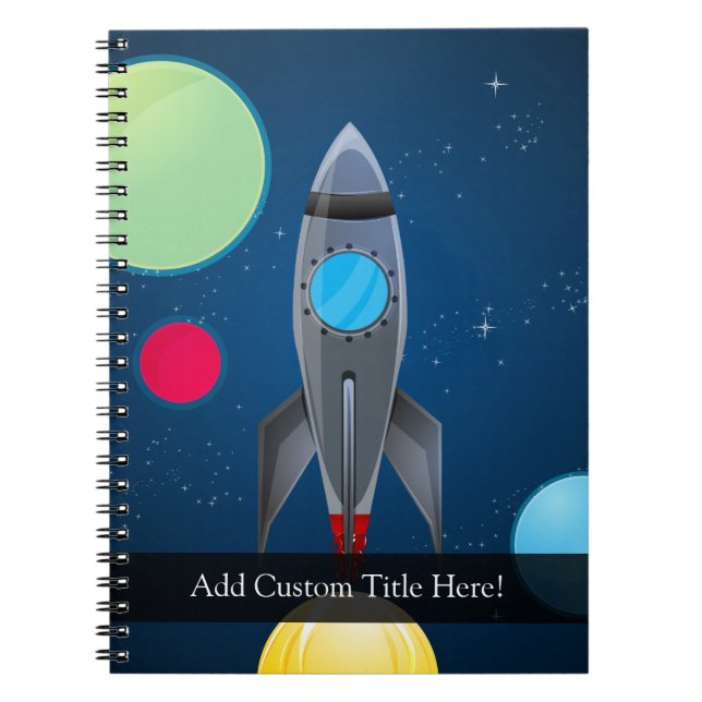 Cuaderno Nave de Rocket del espacio exterior (Frente)