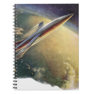 Cuaderno Nave espacial de ciencia ficción vintage Avión Tie