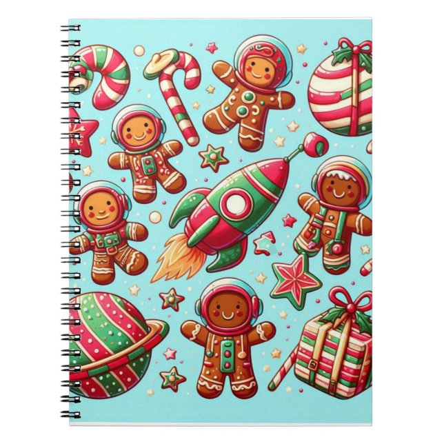 Cuaderno Nave espacial de jengibre navidad (Frente)