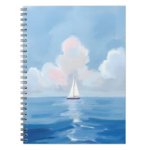 Navegando en Azul | Pintura del Océano de Velero C