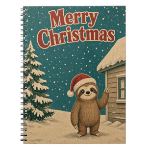 Cuaderno Navidad Animal Edge Cottage Perezoso